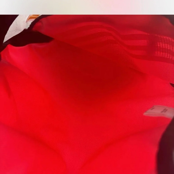 Adidas Cinch Sack Drawstring Backpack Sling Gym Bag Pink neon Yellow Neon Zip - Picture 4 of 6